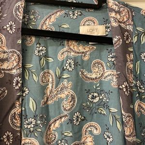 Ann Taylor Loft Duster.  One Size.  Multicolored/Paisley